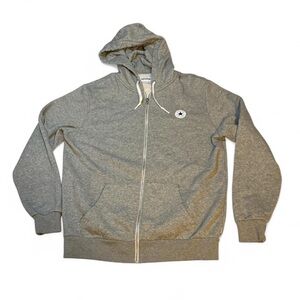 Converse Large Gray classic indie Zip-Up Hoodie skater style